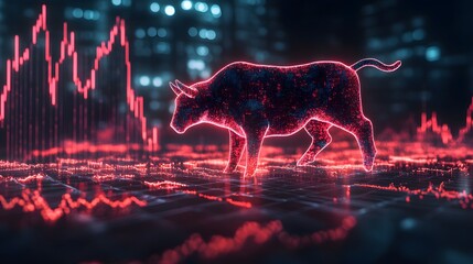 Wall Mural - Digital Bull Market.