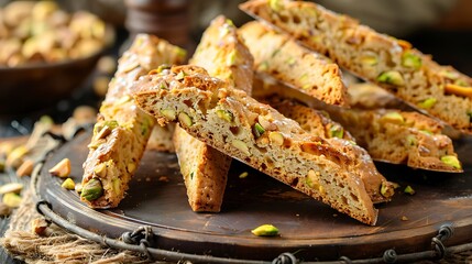 Wall Mural - Cantuccini cookies with pistachio