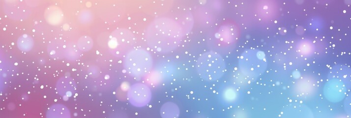 Wall Mural - Soft Pastel Background With Shimmering Snowflakes, Bokeh Light