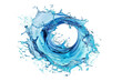 © Only PNG - Spiraling water splash, dynamic and mesmerizing, isolated on white
