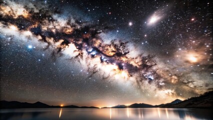 Wall Mural - purple nebula at night