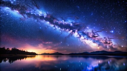 Wall Mural - purple nebula at night