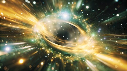 Wall Mural - light drawn into a black hole