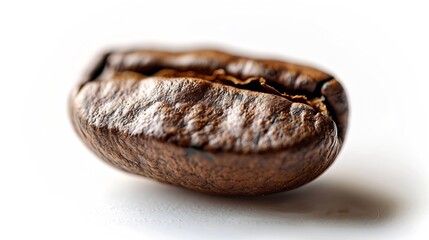 Aufkleber - Roasted coffee bean isolated on white : Generative AI