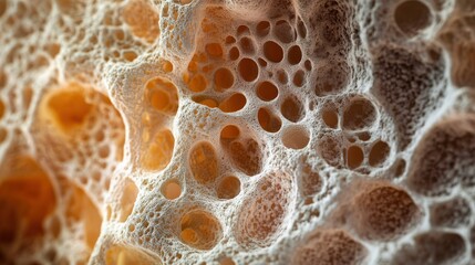 Poster - Exploring a cross section reveals complex patterns and textures within the biological material at a microscopic level