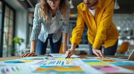 Aufkleber - Business team working together on project : Generative AI