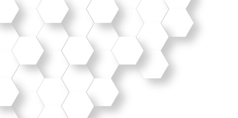 Abstract White Hexagonal Background. Luxury White Pattern. Vector Illustration. 3D Futuristic abstract honeycomb mosaic white background. geometric mesh cell texture. modern futuristic wallpaper.