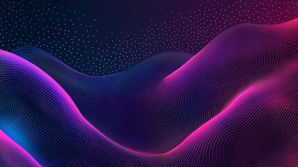 Abstract geometric pattern with flowing lines and a gradient of colors.