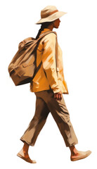 Poster - PNG Walking travel white background footwear.