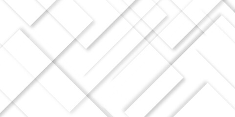 Fototapete - Abstract white background with diamond and triangle shapes layered in modern abstract pattern design.Grey white abstract square background geometry shine and layer element vector for presentation.	