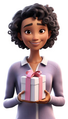 Poster - PNG Portrait cartoon gift toy.