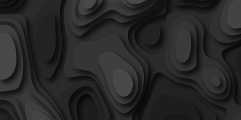 Aufkleber - Abstract black paper cut style design.abstract vector seamless pattern with shadows Trendy contemporary design.abstract papercut and multi layer cutout pattern pattern on vector design ..	
