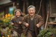 © sharafmaksumov - Happy Chinese Family Running