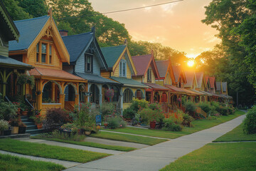 Sticker - Row Of Single Family Homes