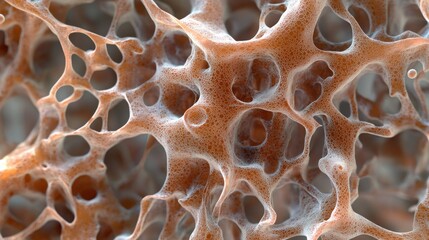 Poster - This cross section showcases the complex network and textures of organic material illuminated in natural lighting