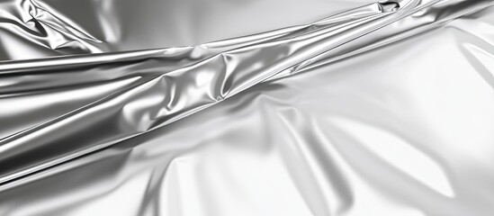 Aufkleber - roll foil background aluminum silver metal. with copy space image. Place for adding text or design