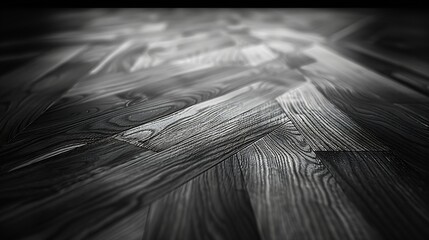 Leinwandbilder - Graytoned Walnut Wood Parquet Background : Generative AI