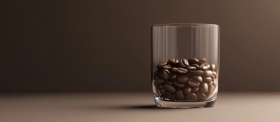 Fototapete - coffee bean in a glass. with copy space image. Place for adding text or design