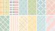 © ak159715 - Plaid pattern seamless ornate set pastel color vector image