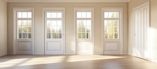 Aufkleber - Doors and windows of newly constructed homes. with copy space image. Place for adding text or design