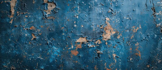 Leinwandbilder - Dirty blue painted concrete floor texture background. with copy space image. Place for adding text or design