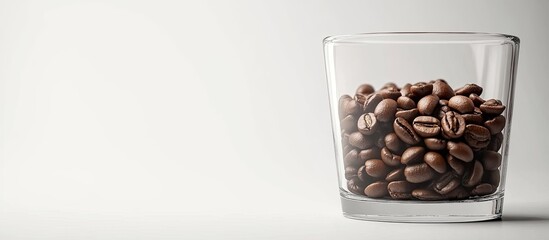 Fototapete - coffee bean in a glass. with copy space image. Place for adding text or design