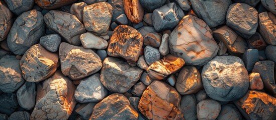 Fototapete - warm stone or rock surface texture copyspace background