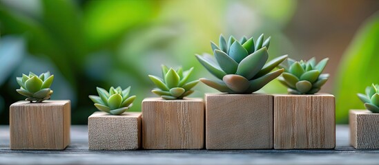 Growth Mindset symbol The phrase Growth Mindset displayed on wooden blocks Attractive grey green backdrop featuring a succulent plant Concept related to Business and Growth Mindset Copyspace