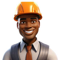 Poster - PNG Cartoon hardhat helmet white background.