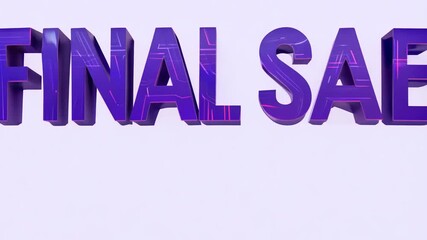 Poster - final sale announcement in vibrant duotone style with modern design generative ai