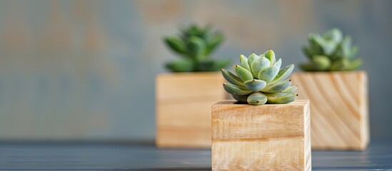 Wall Mural - bid symbol the word bid represented on wooden blocks attractive grey backdrop with a succulent plant