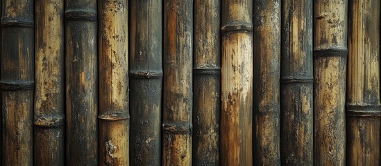 Aufkleber - grungy bamboo wood texture backdrop. with copy space image. Place for adding text or design