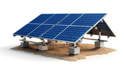 A modern solar panel array showcasing renewable energy technology and sustainable power generation.