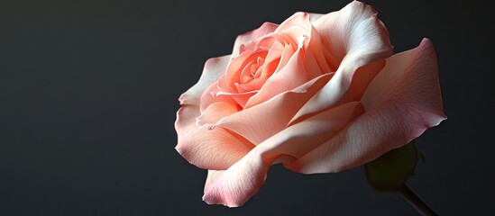 Aufkleber - rose against a black background. with copy space image. Place for adding text or design