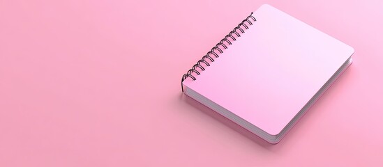Poster - Pink Notebook Purchased. with copy space image. Place for adding text or design