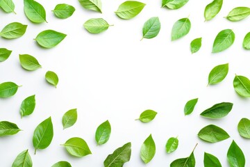 Wall Mural - Various different types of tropical green leaves isolated on a clean png background, with generative AI.