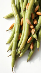 Canvas Print - Green Beans and Almonds