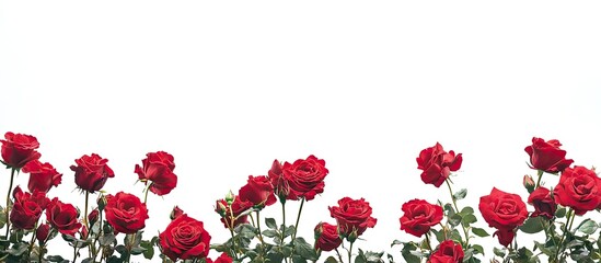Aufkleber - stunning red roses against a white background. with copy space image. Place for adding text or design