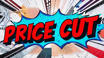 Poster - Bold Price Cut Announcement in Dynamic Comic Book Style Design Generative AI