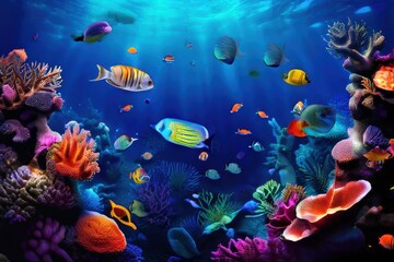 the AI Image Generator, fish in aquarium