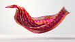 © PIX OF WORLD AI - indian female clothes sari flying on white background