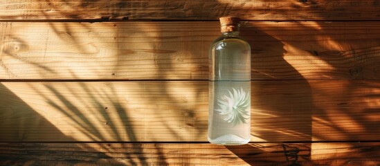 Aufkleber - Closeup of a glass jar filled with pickled chili peppers on a grey wooden table Space for text. with copy space image. Place for adding text or design