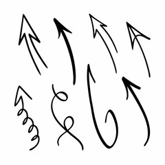 Sketch marker arrows underline lines emphasis waves set Hand drawn arrow check mark underline (2)