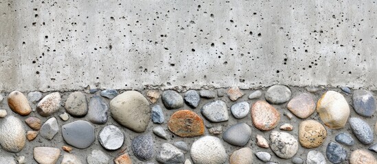 Wall Mural - The wall has a texture made of cement combined with small stones. with copy space image. Place for adding text or design