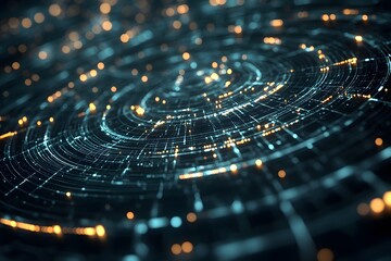 Poster - Abstract Digital Network Visualization