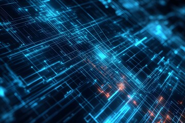Poster - Abstract Digital Network
