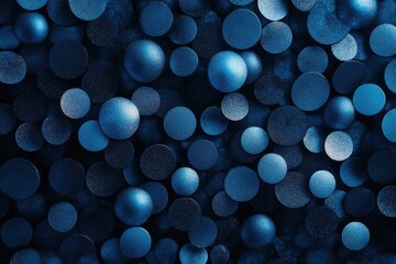 Poster - Elegant navy glowing spheres pattern background design