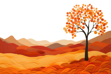 Sticker - PNG Autumn landscape outdoors painting autumn.