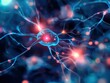 © CHONCHANOK PHOTO - Vibrant depiction of neurons, showcasing intricate connections and colorful signals, ideal for neuroscience and biology themes.