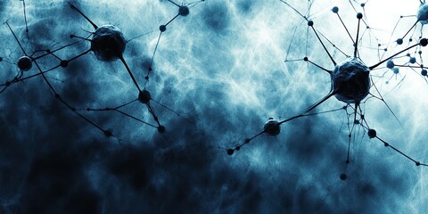 Poster - Futuristic Neural Network in a Conceptual Digital Realm